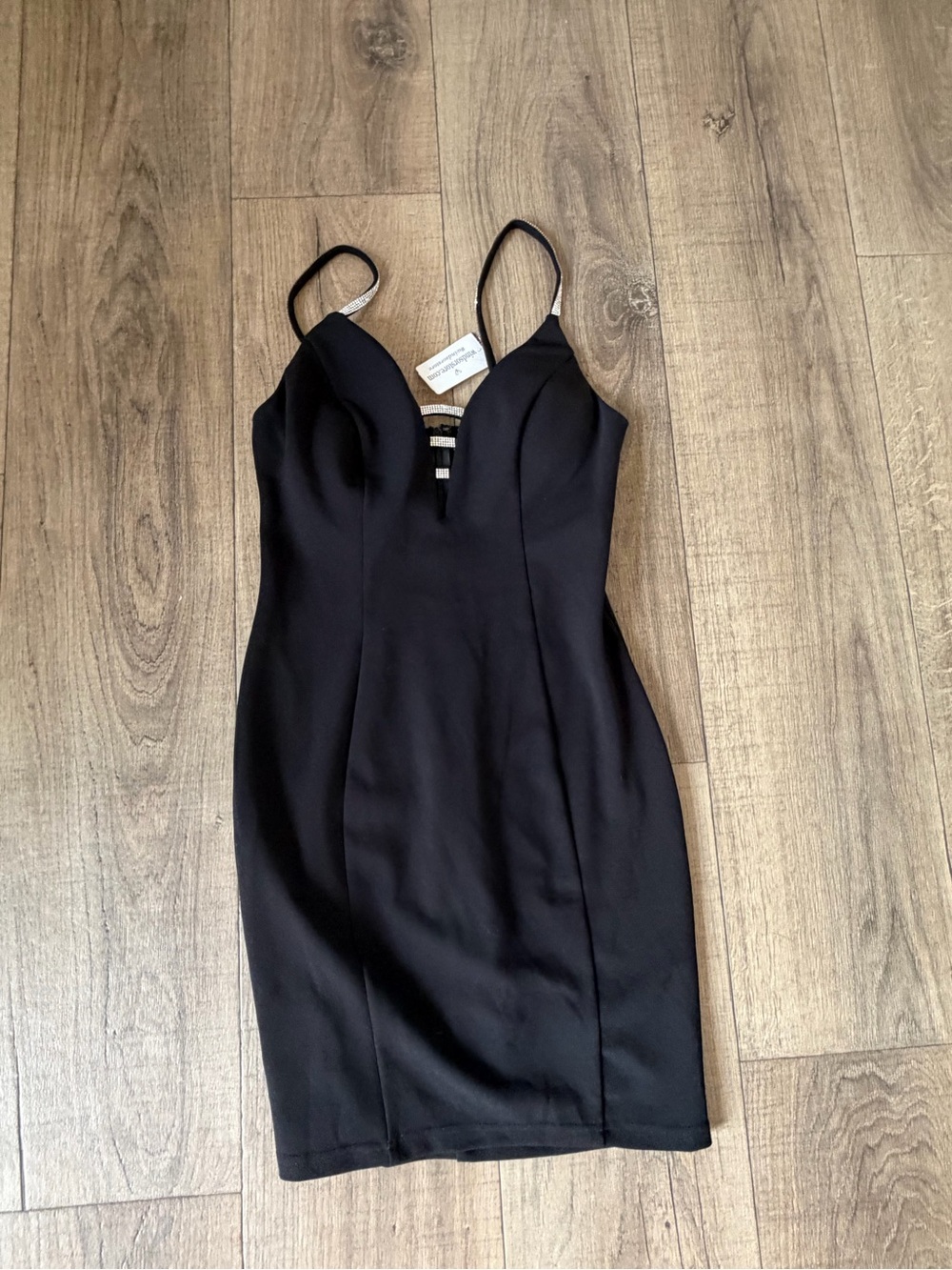 Windsor Black Spaghetti-Strap Mini Dress